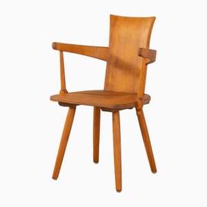 Brutalism Beech Chair, 1970s