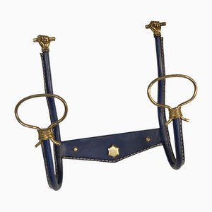 Portemanteau en Cuir par Jacques Adnet, 1950s