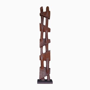 Bertus Hylkema, Scultura astratta, 1968, Teak