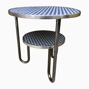 Steel Tube Loop Side Table from Mauser Werke Waldeck, 1940s