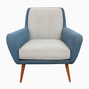 Armchair in Pigeon Blue-Light Gray, 1950s
