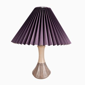 Lámpara de mesa danesa de cerámica de Chris Haslev, años 60
