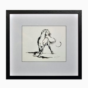 Elin Sian Blake, Welsh Section A Stallion, 21st Century, Ink on Paper