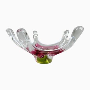 Art Glass Bowl attributed to Josef Hospodka for Chribska Glassworks, 1960s