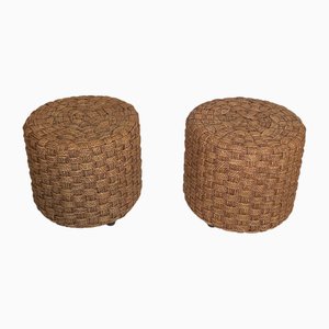 Rope Stools in the style of Audoux & Minet, Set of 2