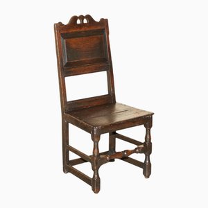 Antique Charles II English Oak Occasional Chair, 1660s