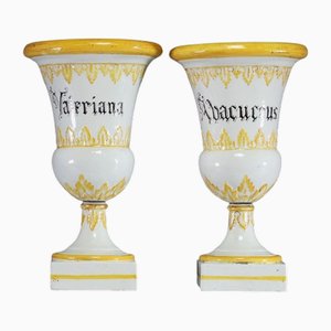 18th Century Italian Ceramic Medici Vases, Set of 2