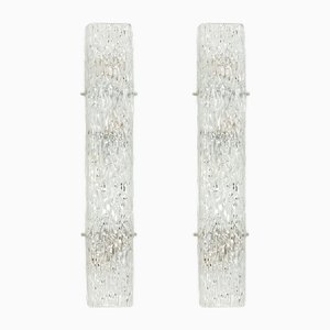 Large Sconce Glass Wall Light from Kalmar, Austria, 1960s