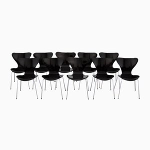 3107 Series Butterfly Chair by Arne Jacobsen for Fritz Hansen, 1968, Set of 10