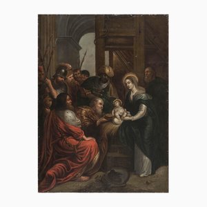 Adorazione dei Magi, 1650, Olio su rame