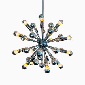 Space Age Sputnik Kronleuchter aus Chrom, 1970er