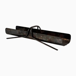 Gio Ponti zugeschriebener versilberter Brotstangenhalter für Christofle, 1950er