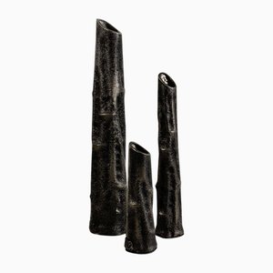 Pewter Vases from MA CR, Italy, 1970s, Set of 3