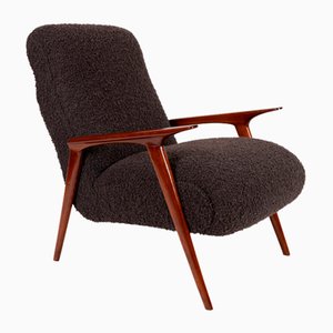 Guglielmo Veronesi Armchair in Alpaca Boucle by Rogers & Goffigon, Italy, 1950s