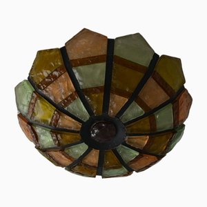 Large Brutalist Ceiling Light from Poliarte, 1950s