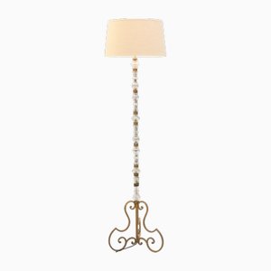 Glass Stem Floor Lamp, 1930s