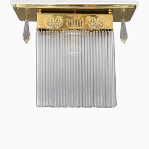 Art Deco Ceiling Lamp with Glass Sticks, Vienna, 1920s