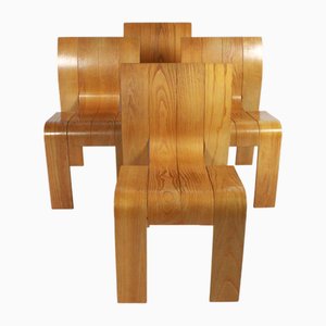 Strip Chairs by Gijs Bakker for Castelijn, 1970s, Set of 4