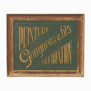 Französisches Dekorateur Schild, 1930er