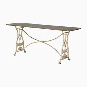 Table de Jardin avec Plateau en Acier, 1900s