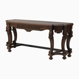 Walnut Console Table, 1890s