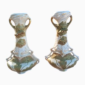 Vases Bohemia Art Nouveau de Royal Dux Bohemia, 1890s, Set de 2