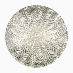 Plafonnier Géométrique en Verre Transparent de Limburg, Allemagne, 1970s
