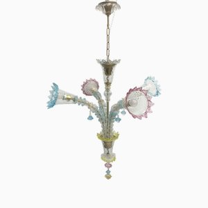 Lampadario Rezzonico in Murano attribuito a Seguso, anni '60