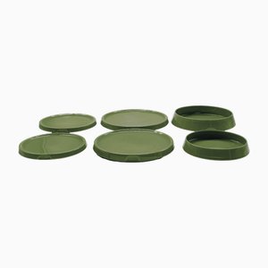 Platos cónicos apilables de Pierre Cardin para Franco Pozzi, Italia, años 70. Juego de 6