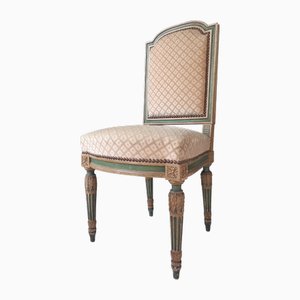 Louis XVI Style Chairs with Green Patina, 1900s, Set of 4