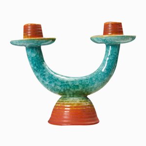 Bougeoir Vintage en Céramique, Italie, 1930