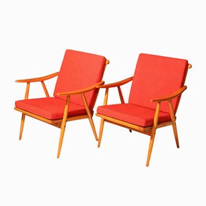 Fauteuils Mid-Century par Jaroslav Šmídek pour Ton, 1970s, Set de 2