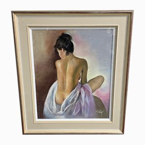 Domingo Alvarez Gomez, Sitzender Akt, 1942, Pastellfarben