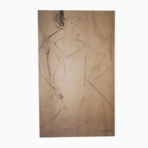 Amedeo Modigliani, La Belle Anglaise, 1959, Litografia originale