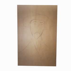Amedeo Modigliani, Ritratto Di Léopold Zborowski, 1959, Original Lithograph