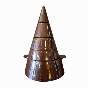 Set da tavola modello Cono di Ambrogio Pozzi per Pierre Cardin, Italia, anni '60, set di 5