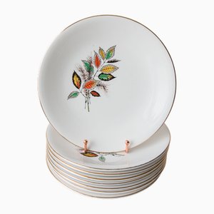 Französische Vintage Teller von Digoin Sarreguemines, 1950er, 10 Set