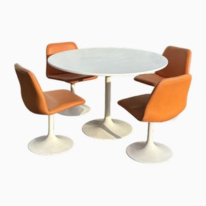 Mid-Century Dining Table and Chairs from Broderna Johanson, 1970s, Set of 5