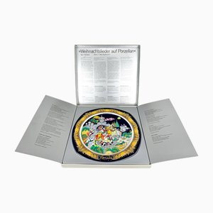 Assiette de Noël en Porcelaine par Bjorn Wiinblad pour Rosenthal, 1985