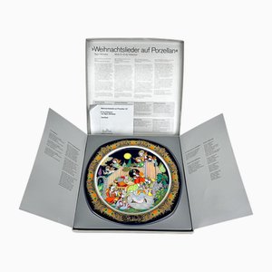 Christmas Porcelain Plate by Bjorn Wiinblad for Rosenthal, 1987