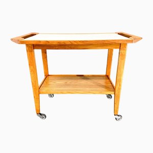 Vintage Wood and Plywood Serving Cart, 1970s