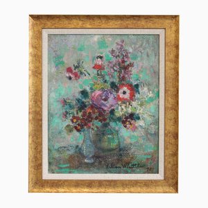 Lilian Whitteker, Still Life with Bouquet of Flowers, 1970, Oil on Canvas