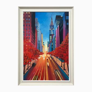 Angela Wakefield, Painting of the Chrysler Building 42nd Street New York City by British Artist, 2024