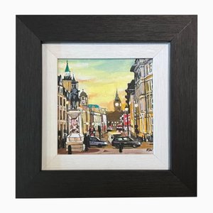 Angela Wakefield, Dipinto in miniatura di Trafalgar Square London Westminster di British City Artist, 2024