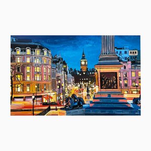 Angela Wakefield, Trafalgar Square Big Ben Westminster London England von British Cityscape Artist, 2024