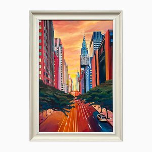 Angela Wakefield, Peinture du Chrysler Building 42nd Street New York par un artiste britannique, 2024
