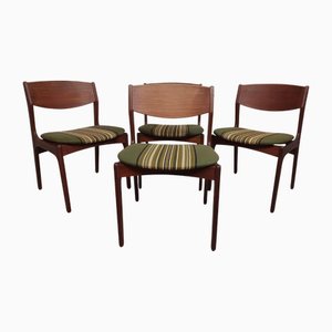 Sedie da pranzo in teak, Danimarca, anni '60, set di 4