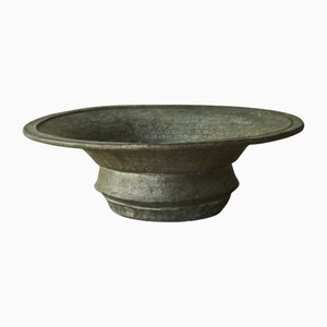 Antique Wabi Sabi Centerpiece in Verdigris Patinated Copper, 1890s