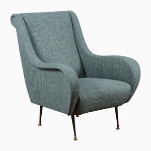 Vintage Armchair in New Fabric