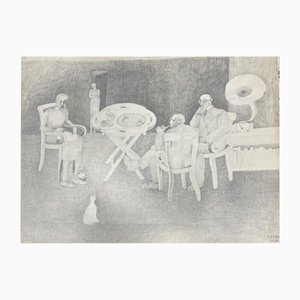 Francine Ledieu, Rue Rameau Paris, 1970, Crayon on Paper